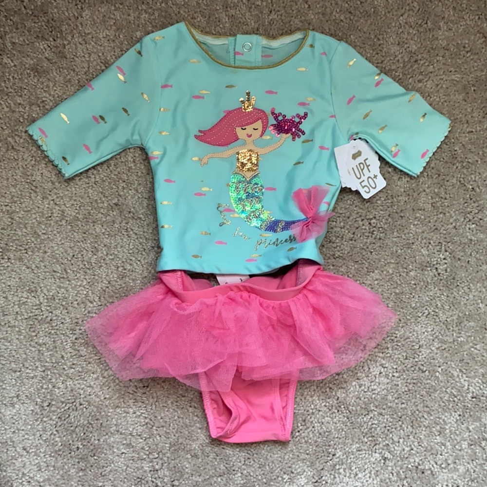 Infant Baby 2 Piece Rash Guard UPF 50 Swimsuit